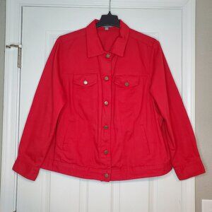 Jessica London Red Jean Jacket 20W